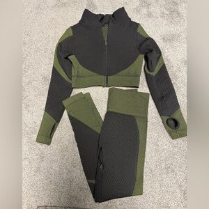 Black and Green Activewear Set
